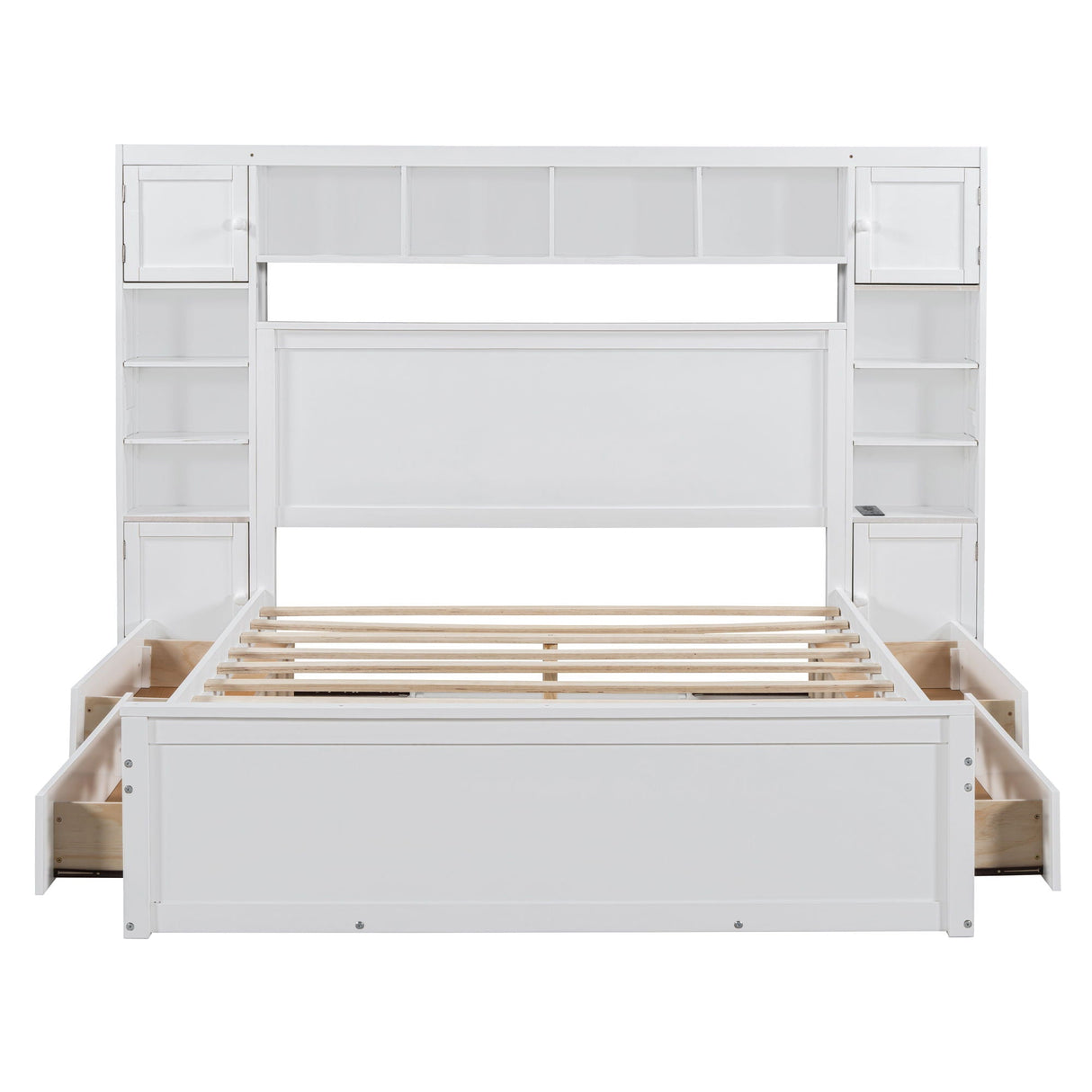 Bed With All In One Cabinet, Shelf And Sockets by Couch.com