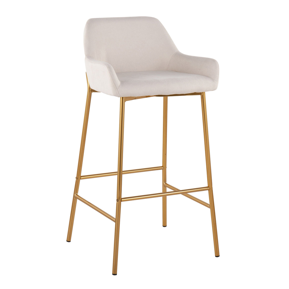 Daniella - Contemporary / Glam Fixed Height Bar Stool (Set of 2) by Couch.com