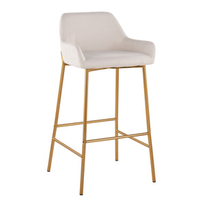 Daniella - Contemporary / Glam Fixed Height Bar Stool (Set of 2) by Couch.com