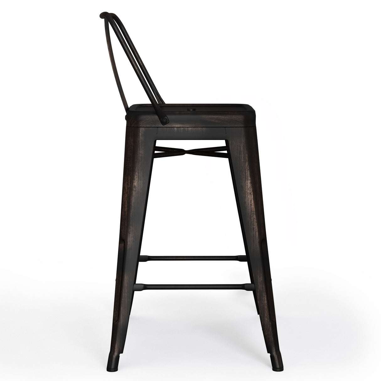 Rayne - Curved Back Metal Stool (Set of 2) by Couch.com