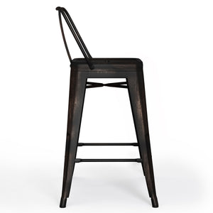 Rayne - Curved Back Metal Stool (Set of 2) by Couch.com
