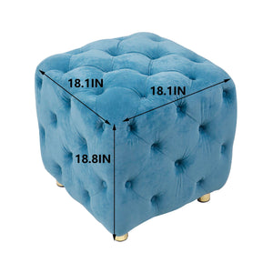 Modern Velvet Upholstered Ottoman, Exquisite Small End Table, Soft Foot Stool, Dressing Makeup Chair, Comfortable Seat For Living Room, Bedroom, Entrance by Couch.com