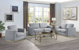 Valin - 3 Piece Living Room Set Meeting Room And Small Apartment Sofa Loveseat Chair - Gray by Couch.com