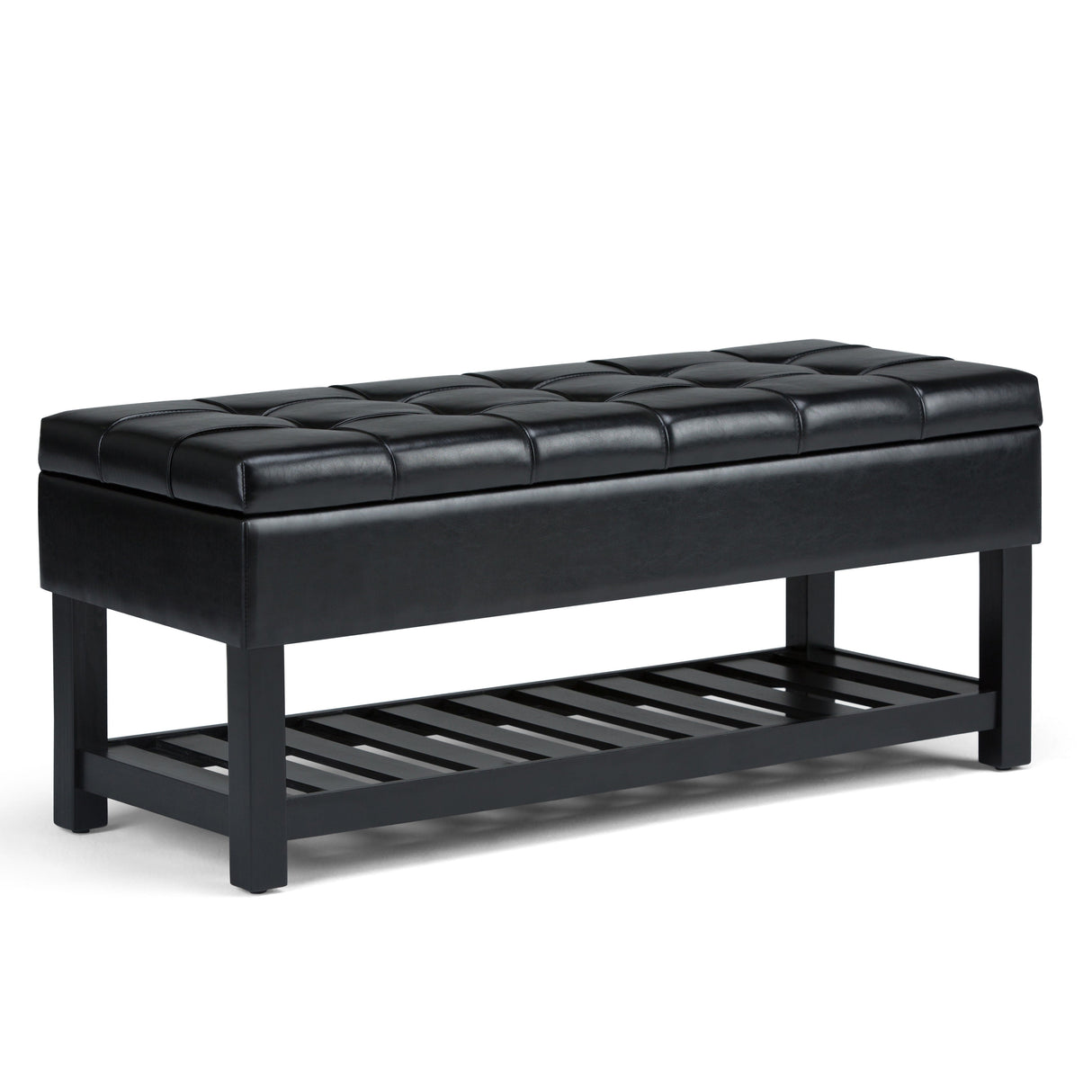 Saxon - Upholstered Transitional Storage Ottoman Bench by Couch.com