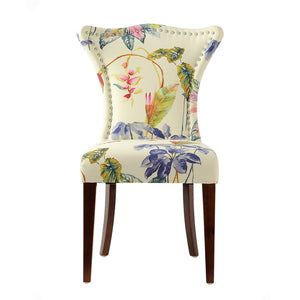 Paradise - Upholstered Accent Chair Printed On - Off-White Floral by Couch.com