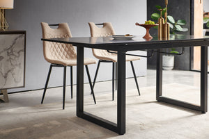 Square Extendable Dining Table With Metal Leg, Modern Space Saving Kitchen Table For Living Room by Couch.com