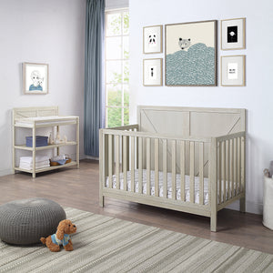 Barnside 4-in-1 Convertible Crib, Washed Gray