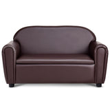 Kids Sofa Armrest Chair with Storage Function-Brown