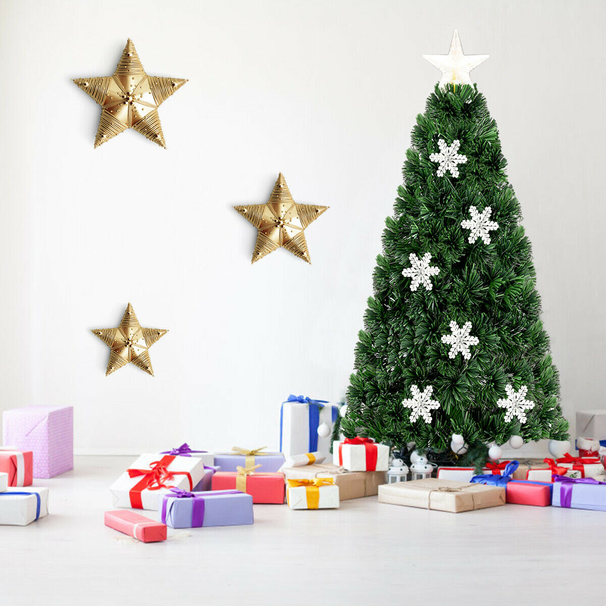 LED Optic Artificial Christmas Tree with Snowflakes-5 Feet