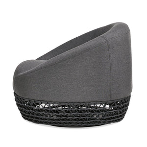 Willow - Upholstered Patio Deep Seating Armchair, Wicker Frame by Couch.com