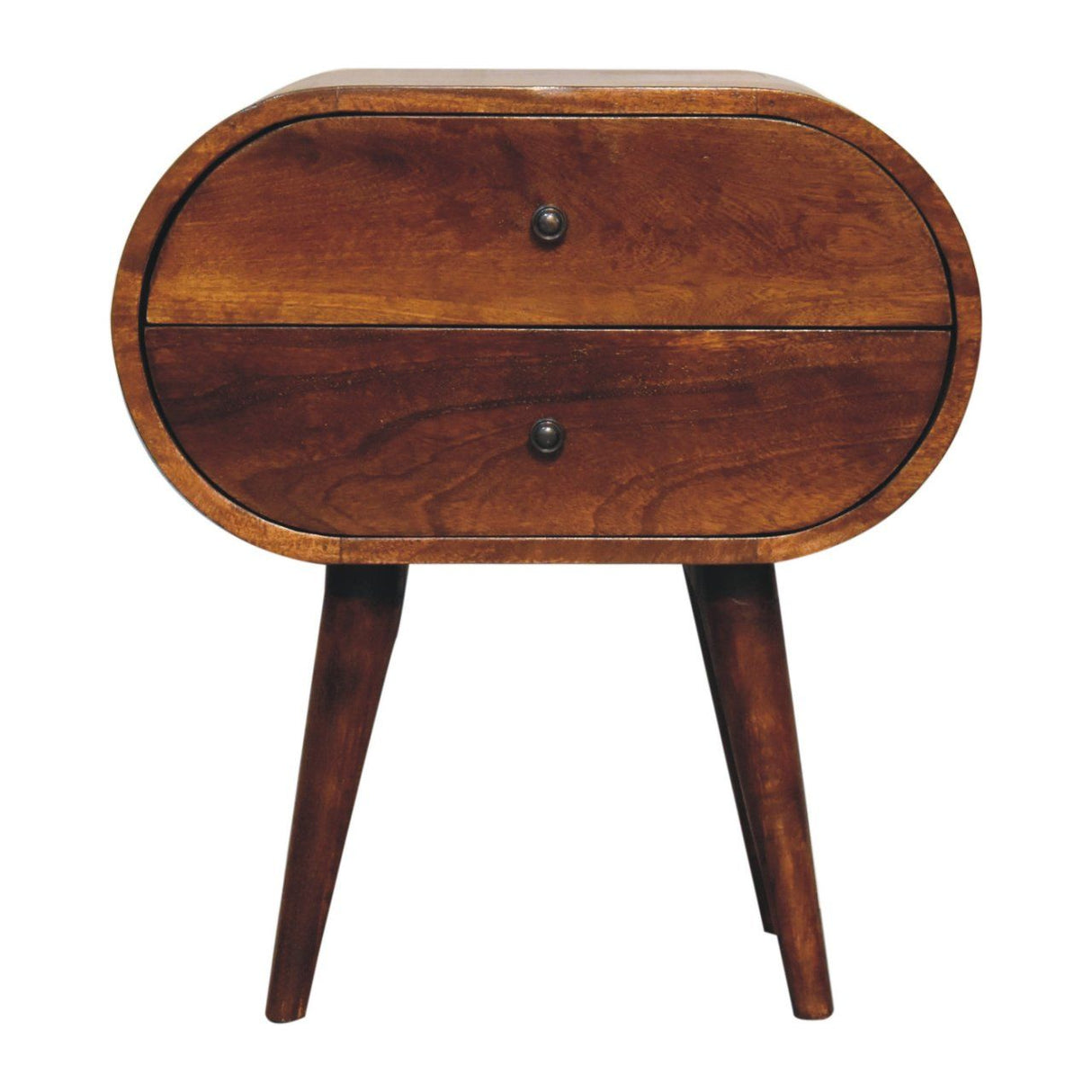 Large Chestnut Circular Bedside by Couch.com