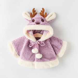 Winter New Thickened Fleece Girls' Cape