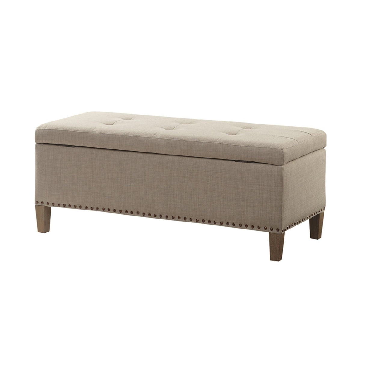 Modern Tufted Top Soft Close Storage Bench With Button Detailing - Light Gray by Couch.com