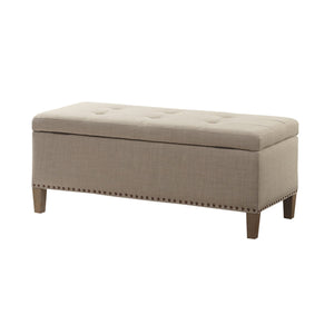 Modern Tufted Top Soft Close Storage Bench With Button Detailing - Light Gray by Couch.com