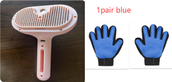 Pet Comb Self Cleaning Pets Hair Remover Brush For Dogs Grooming Tools Dematting Comb Built-in Mist Humidifier Pet Products