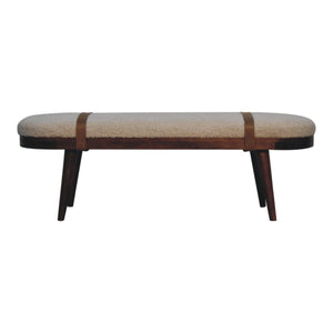 Nordholm Boucle Bench - Walnut by Couch.com