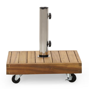 Ralph - Square Umbrella Base - Teak by Couch.com