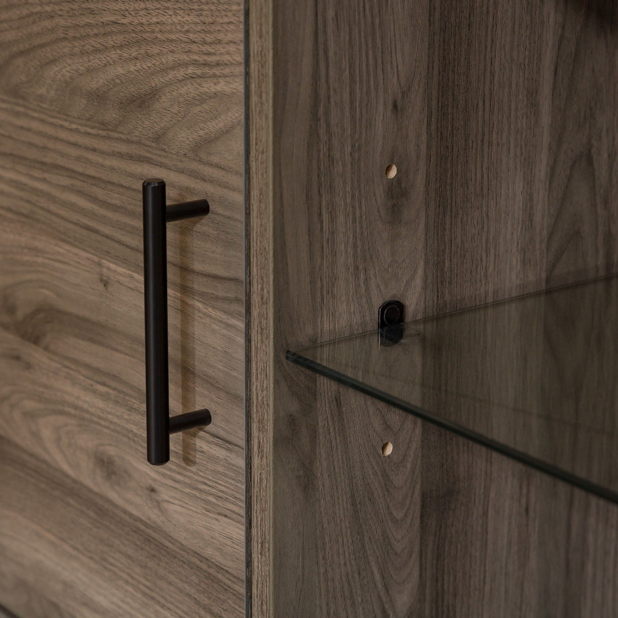 Mid-Century Modern 2 Door TV Stand With Glass Shelf by Couch.com