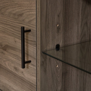 Mid-Century Modern 2 Door TV Stand With Glass Shelf by Couch.com