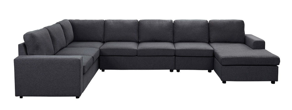 Hayden - Linen 7 Seat Reversible Modular Sectional Sofa Chaise by Couch.com