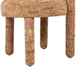 Penny - Round Arched Upholstered Dining Side Chair (Set of 2) - Golden Rust Orange by Couch.com