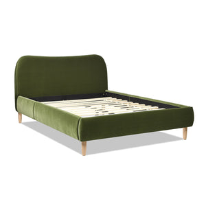 Roman - Curved Headboard Upholstered Platform Bed by Couch.com