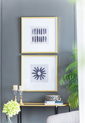 Grace Purple Agate Shadow Boxes Wall Art (Set of 2) - Multicolor by Couch.com