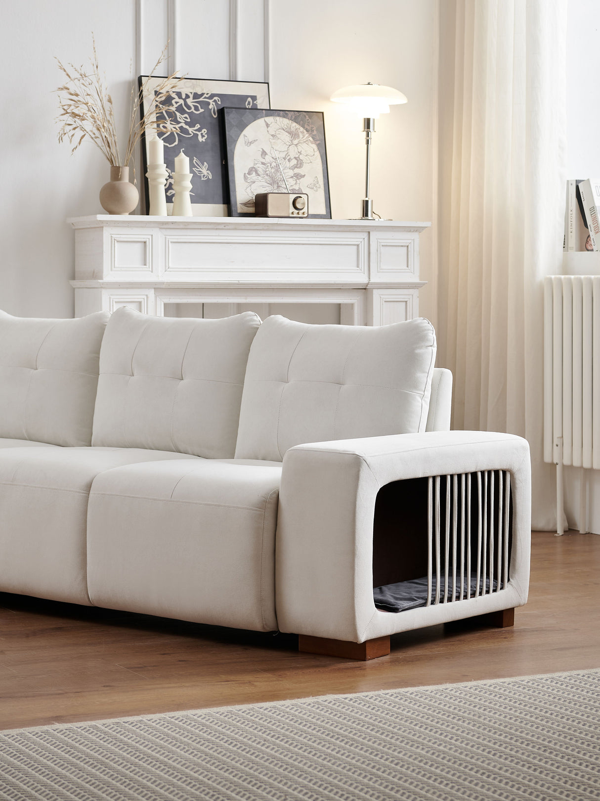 Couch.com 3 Seater Sofa Couch For Living Room, Modern Couches For Small Space, Cat Nest Sofa, For Cat Friendly, Comfy Couch With Waterproof And Cat Scratch Resistant Fabric, Durable Design by Couch.com