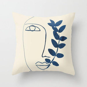 Abstract Line Drawing Cushion Case Modern Abstract Painting Pillow Case Beautiful Art Cushion Covers Art Sofa Pillows Case Livingroom Decorative Pillow 45x45CM