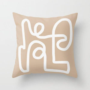 Abstract Line Drawing Cushion Case Modern Abstract Painting Pillow Case Beautiful Art Cushion Covers Art Sofa Pillows Case Livingroom Decorative Pillow 45x45CM