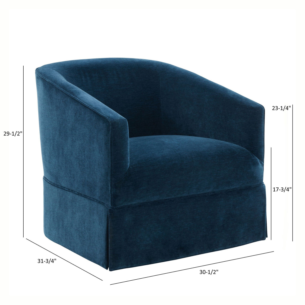 Elm Skirted Swivel Chair