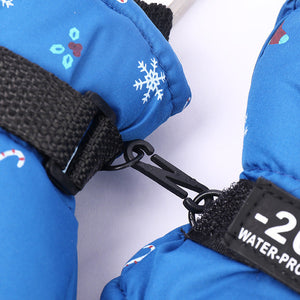 Outdoor Sports Riding Fleece-lined Thickened Finger Children's Ski Gloves