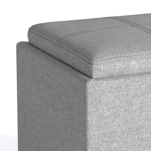 Rockwood - Upholstered Cube Storage Ottoman With Tray by Couch.com