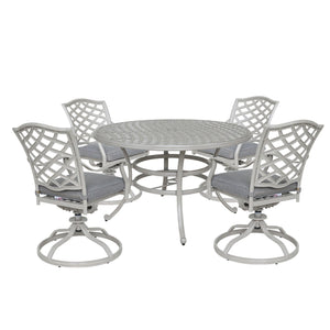 Stylish Outdoor Aluminum 5 Piece Round Dining Set by Couch.com