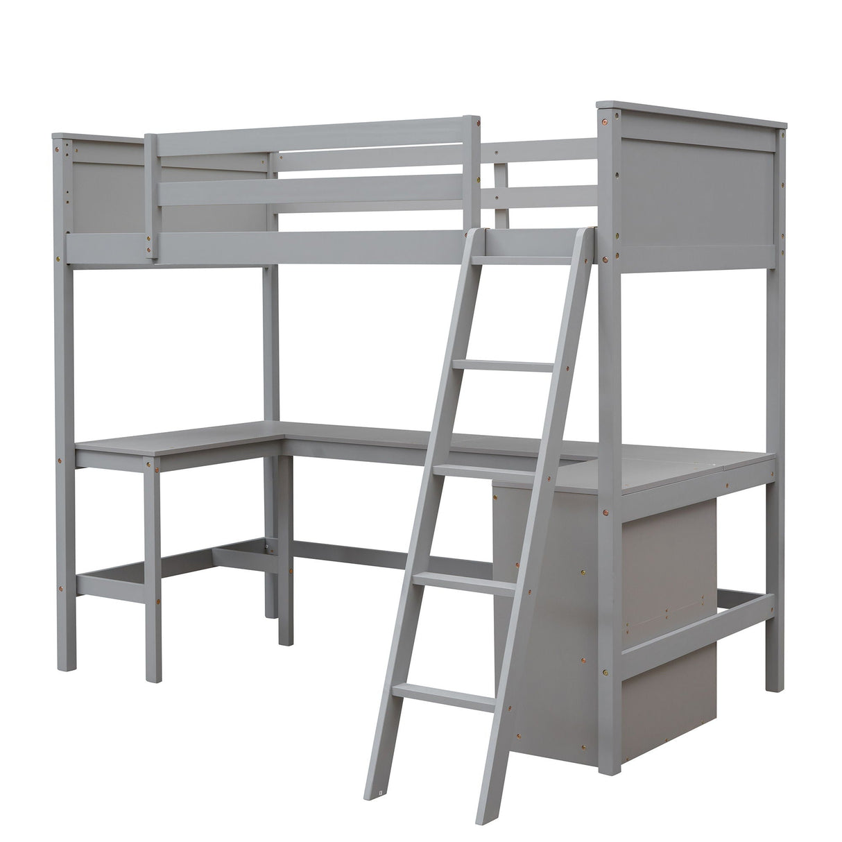 Loft Bed With Shelves With Desk by Couch.com