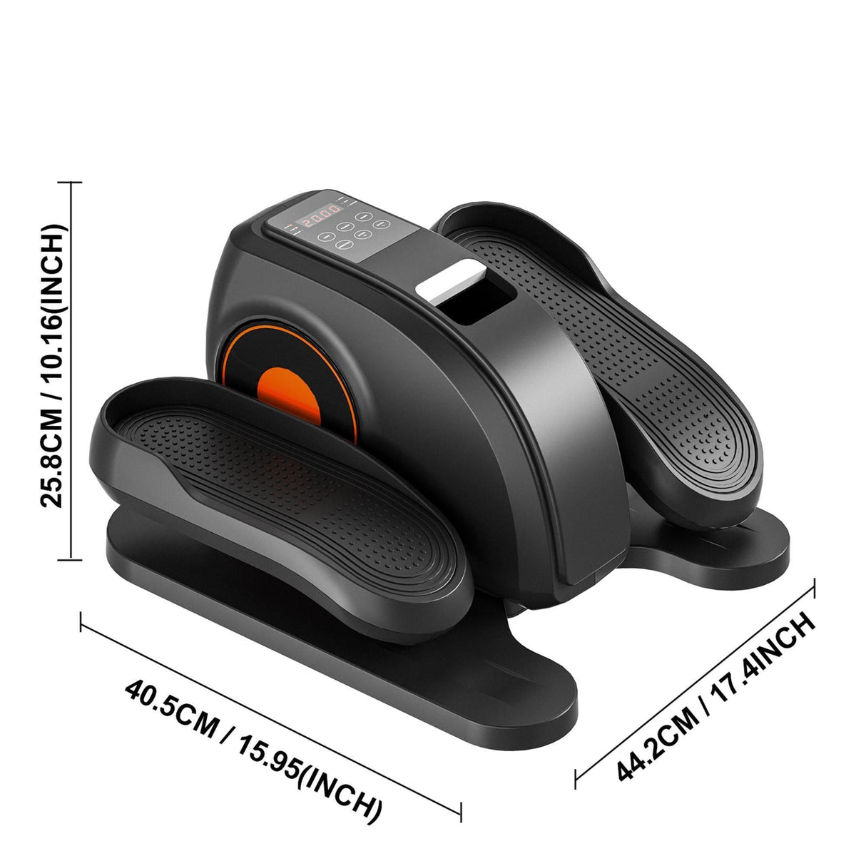 Under Desk Elliptical Machine, Quiet & Portable Electric Seated Pedal Exerciser With Remote Control & Adjustable Speeds - Black by Couch.com