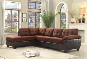 Couch.com Gallant Sectional Chocolate, Microfiber Construction, Dark Brown Finish by Couch.com