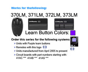 Substitute for Chamberlain 950D 1-Button 315 Mhz Visor Garage Door Opener Remote Control [971LM]