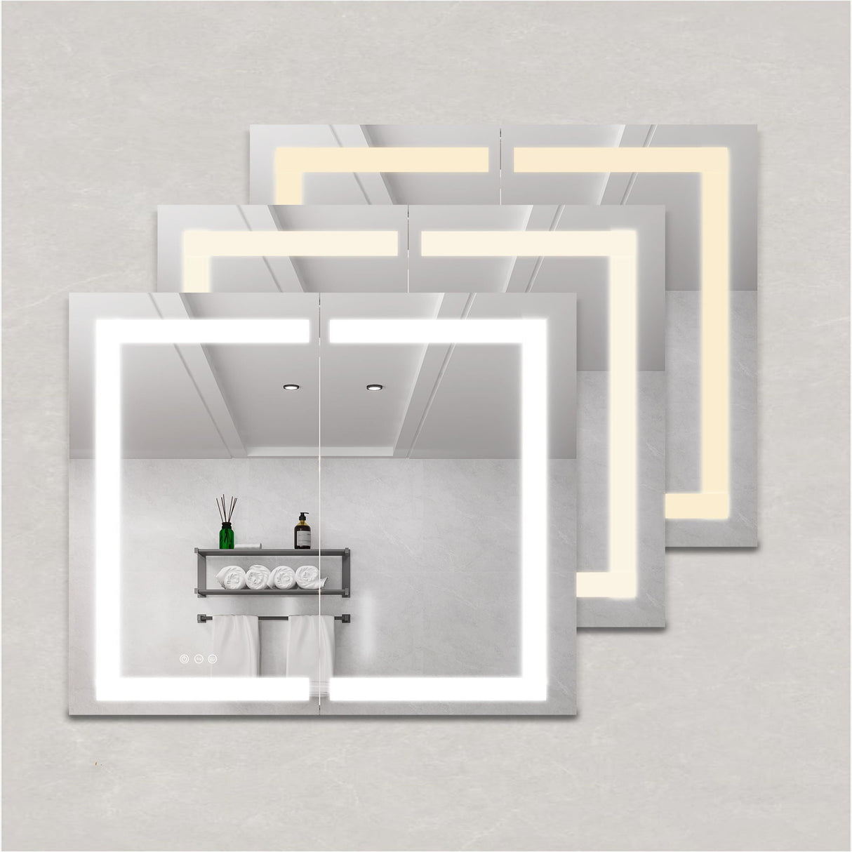 Medicine Cabinet With LED Vanity Mirror, Anti-Fog, Waterproof, Dimmable With Touch Switch by Couch.com