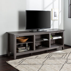 Modern Transitional 3 Shelf Open Storage 70" TV Stand For 80" TVs by Couch.com