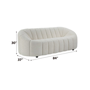 Osmash Teddy Sherpa Sofa - White