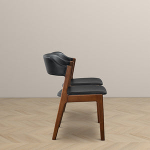 Enzo - Dining Chair (Set of 2) - Black / Brown by Couch.com