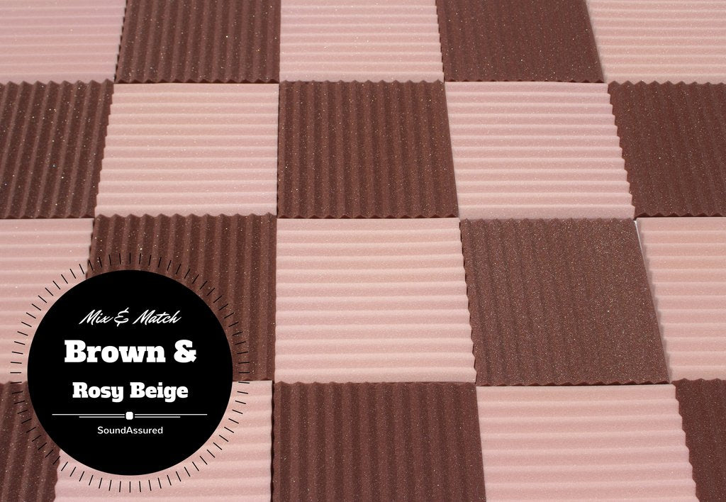 1 Inch Acoustic Foam Wedge Style Panels - 13 Color Options