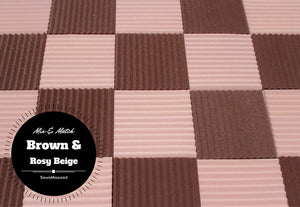 1 Inch Acoustic Foam Wedge Style Panels - 13 Color Options