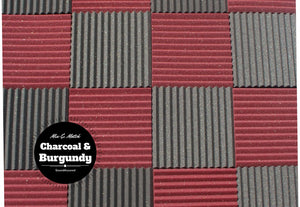 1 Inch Acoustic Foam Wedge Style Panels - 13 Color Options