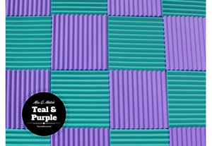 1 Inch Acoustic Foam Wedge Style Panels - 13 Color Options