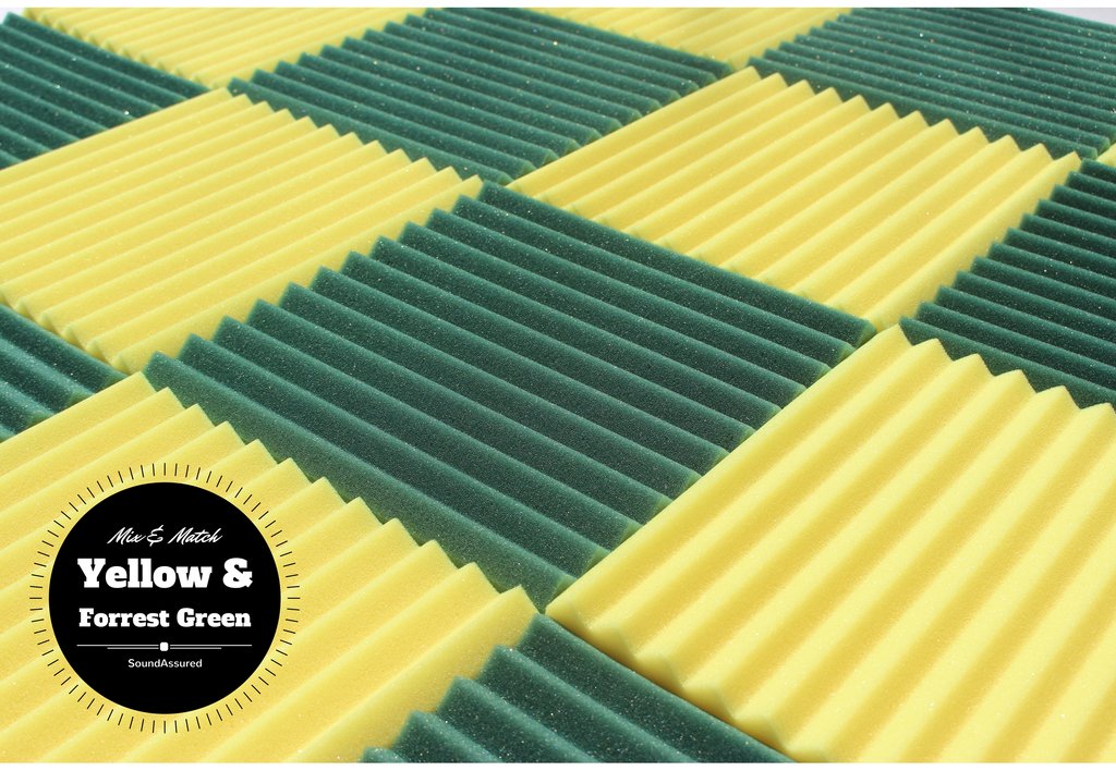 1 Inch Acoustic Foam Wedge Style Panels - 13 Color Options