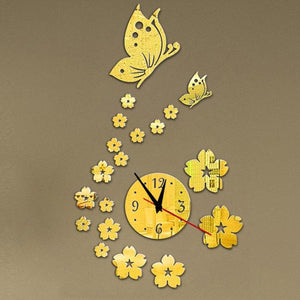 Acrylic Clocks Watch Wall Clock Modern Design 3D Mirror Watches Home Decoration Living Room 3D Mirror Surface Wall Clock Creative Mute Wall Stickers for Home Living Room Office Decoration Gifts