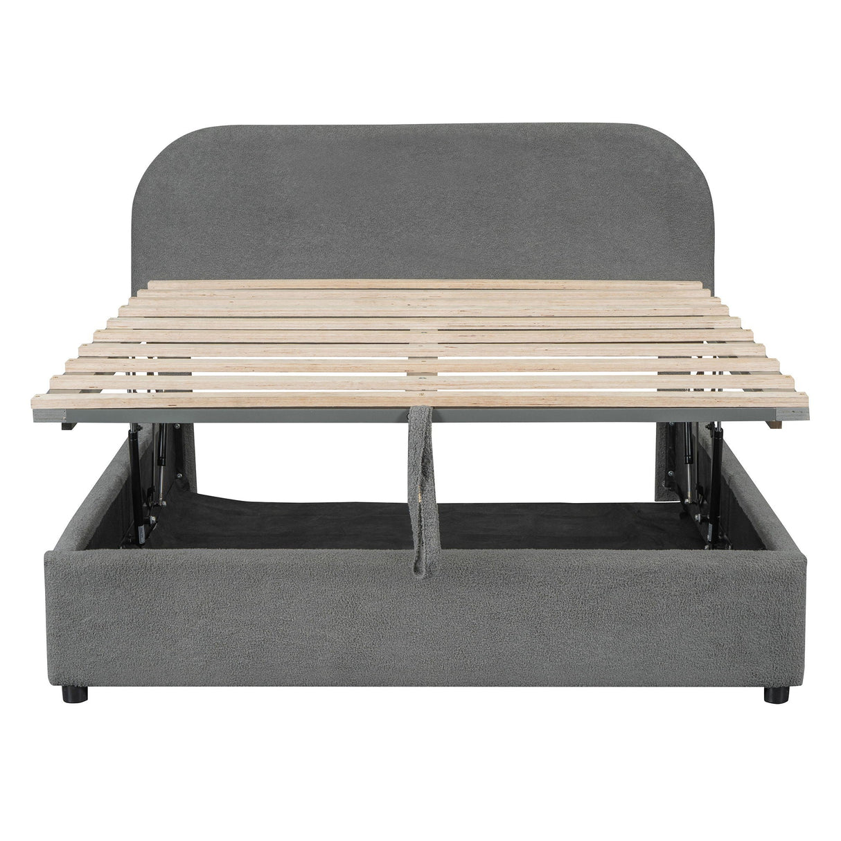 Upholstered Platform Bed With Hydraulic Storage System by Couch.com