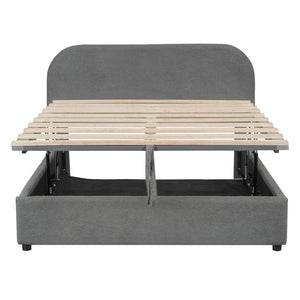 Upholstered Platform Bed With Hydraulic Storage System by Couch.com